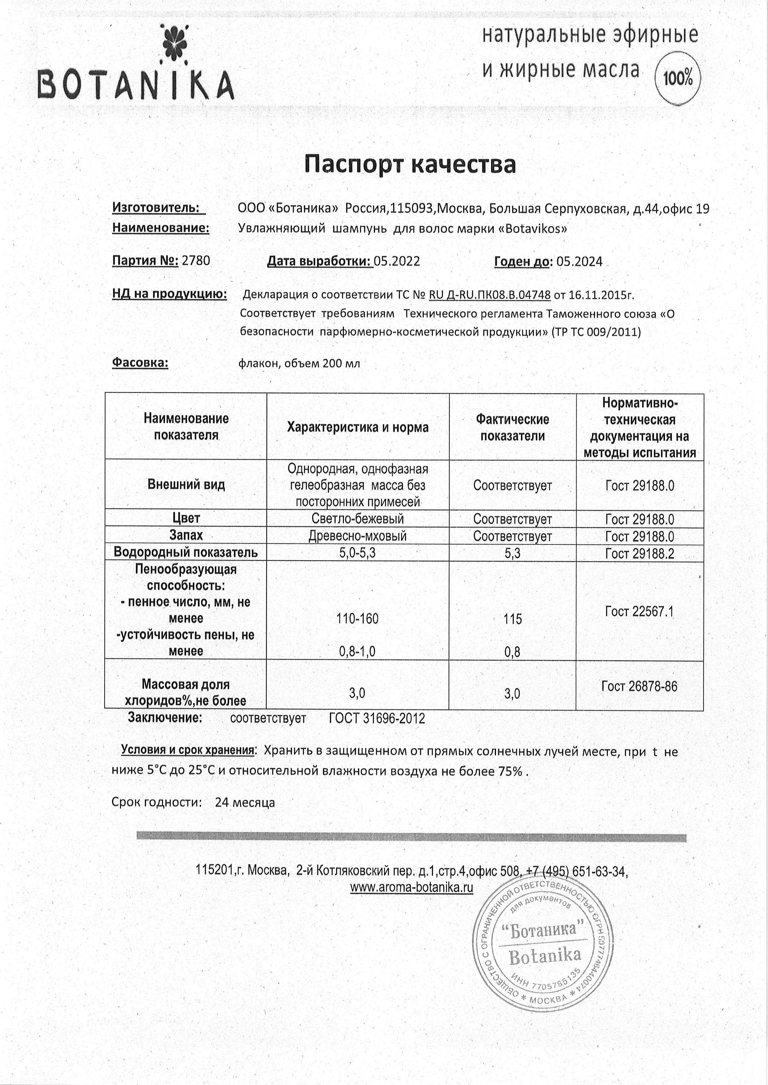 Паспорт №052022